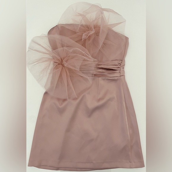 Zara TULLE PINK MINI DRESS - Picture 1 of 11